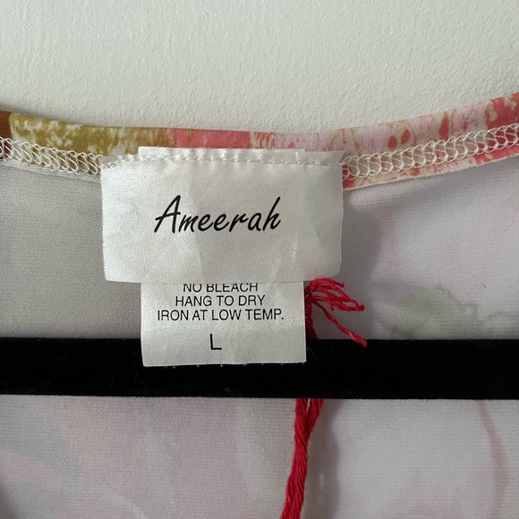 Floral Cowl Neck Tank Top/Summer Tank Top/Women’s Size Large/Cowl Neck Shirt - Picture 3 of 3